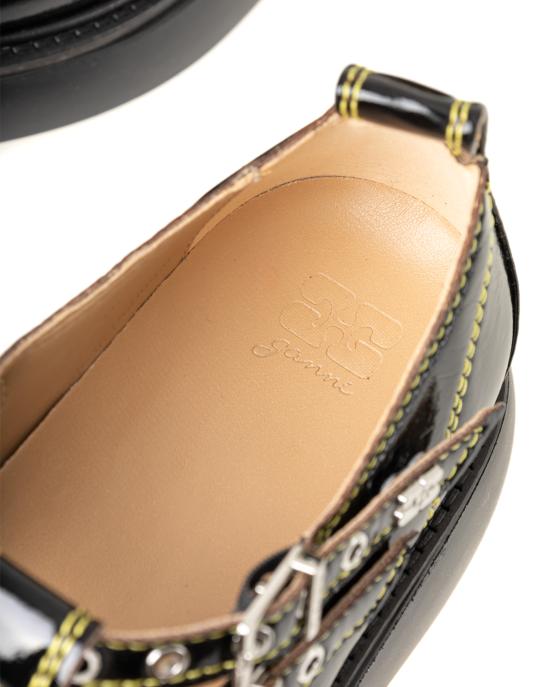 25FW 가니 로퍼 S2928864 BLACK YELLOW DOM - GANNI