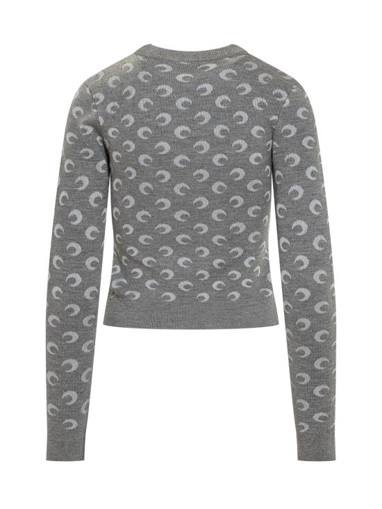 25FW 마린세르 문 자카드 니트 스웨터 WTK014BCKNI0530GR60 MISTY GREY DOM - MARINE SERRE