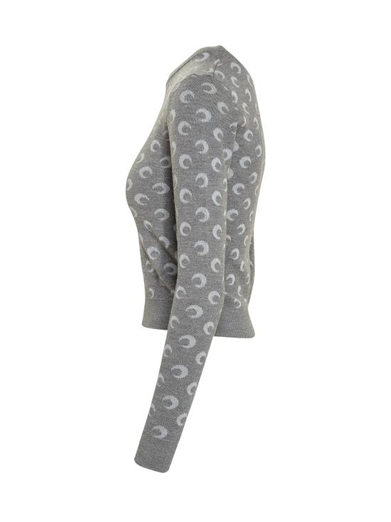 25FW 마린세르 문 자카드 니트 스웨터 WTK014BCKNI0530GR60 MISTY GREY DOM - MARINE SERRE