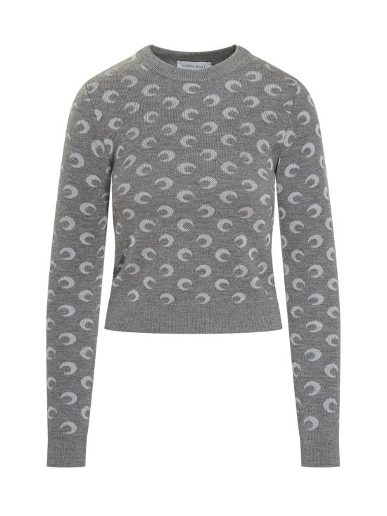 25FW 마린세르 문 자카드 니트 스웨터 WTK014BCKNI0530GR60 MISTY GREY DOM