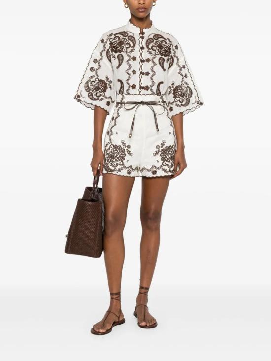 25FW 짐머만 셔츠 3287TSS253 IVCH IVORYCHOCOLATE - ZIMMERMANN