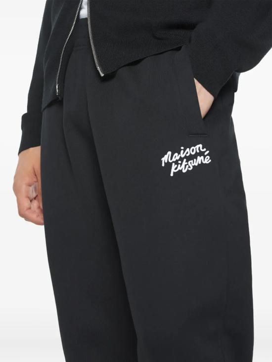 25FW 메종키츠네 핸드라이팅 컴포트 조거팬츠 MM01104KM0341B197 BLACK WHITE DOM - MAISON KITSUNE