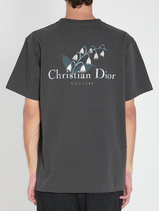 25FW 디올 반팔 티셔츠 593J672B0554980 BLACK DOM - DIOR