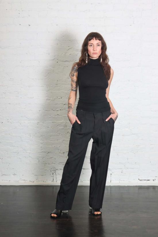  이세이 미야케 스트레이트 팬츠 Homme Plisse Issey Miyake Edge 앙상블 - ISSEY MIYAKE