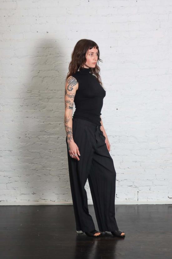  이세이 미야케 스트레이트 팬츠 Homme Plisse Issey Miyake Edge 앙상블 - ISSEY MIYAKE