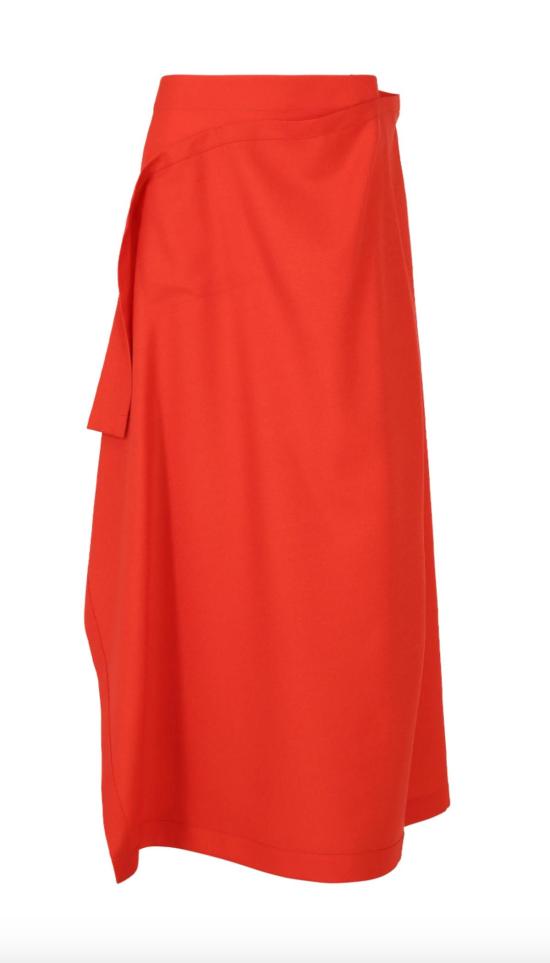  이세이 미야케 롱 스커트 유니폼 울 스커트