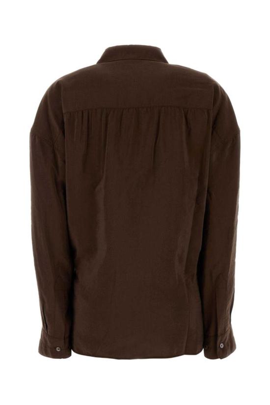 25FW 르메르 스트레이트 칼라 트위스트 셔츠 스트레이트 칼라 트위스트  SH1141LF1308 BR402 BROWN - LEMAIRE