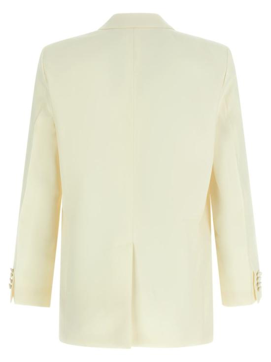 25FW 구찌 더블 브레스트 태크니콜 파나마 자켓 더블 브레스트 태크니콜 파나마  851252Z7AYA9001 WHITE - GUCCI