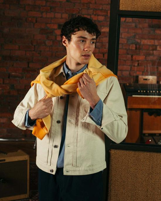  더블웨어 데님 자켓 Dubbleware Type Ii 데님 재킷 Ecru - DUBBLEWARE