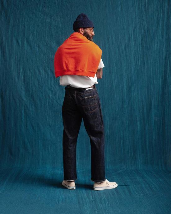  더블웨어 데님 팬츠 셀비지 워크 데님 청바지 헹굼 - DUBBLEWARE