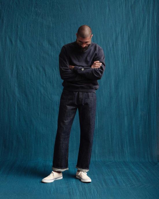  더블웨어 데님 팬츠 셀비지 워크 데님 청바지 헹굼 - DUBBLEWARE