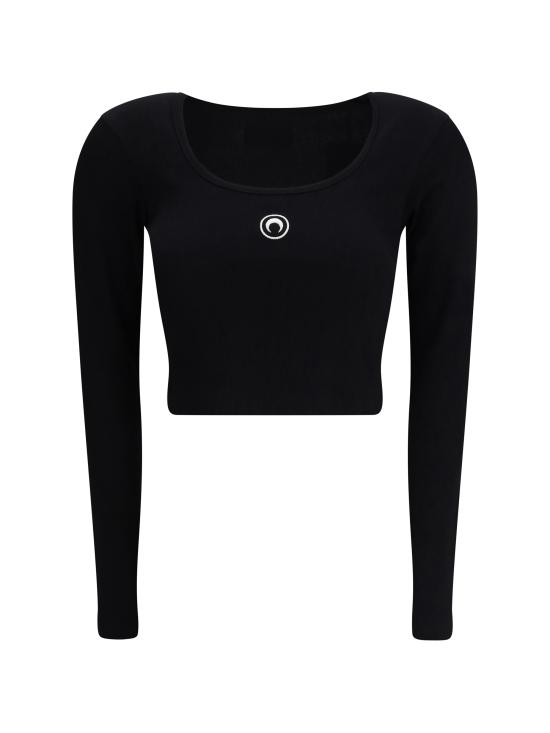 25FW 마린세르 반팔 티셔츠 WTT033ACJER0011 BK99 BLACK