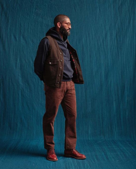  DUBBLEWARE 스트레이트 팬츠 더블웨어 헤링본 퍼티그  브라운 - OTHER BRANDS