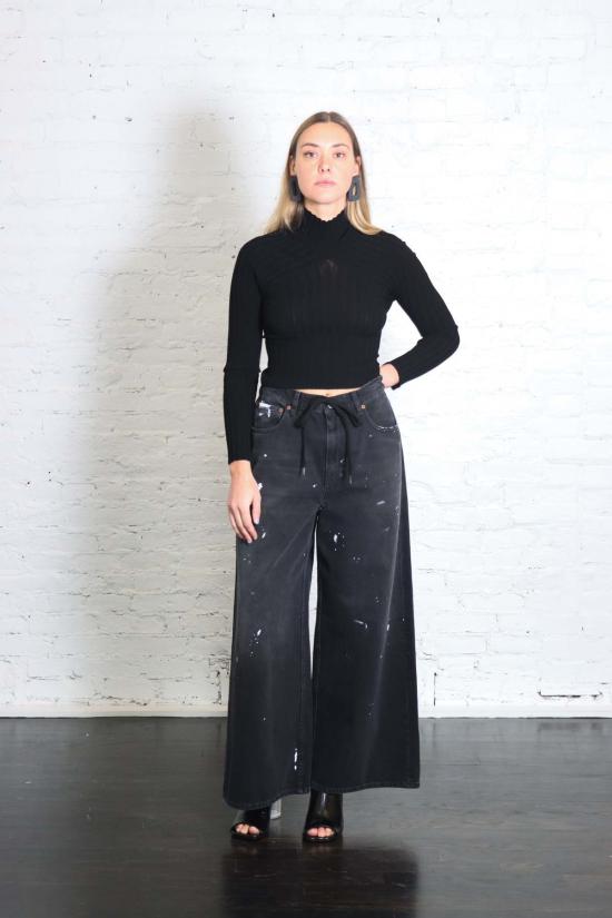  마르지엘라 데님 팬츠 메종  페인트 스플래터 와이드 레그 진 - MAISON MARGIELA
