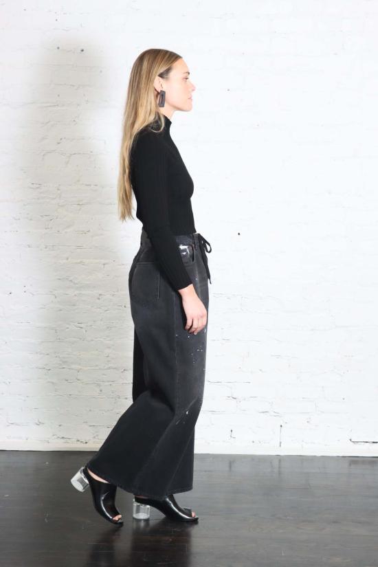  마르지엘라 데님 팬츠 메종  페인트 스플래터 와이드 레그 진 - MAISON MARGIELA