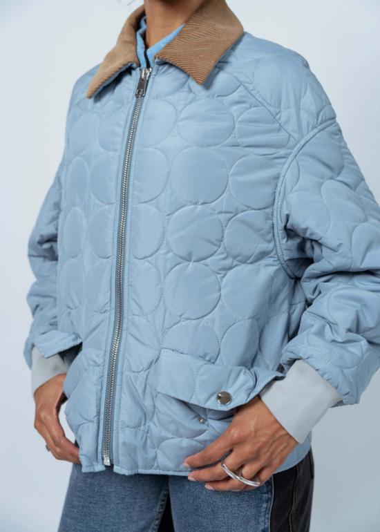  텔라 봄버 자켓 버블 재킷 라이트 블루 - TELA