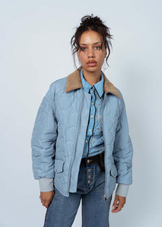  텔라 봄버 자켓 버블 재킷 라이트 블루