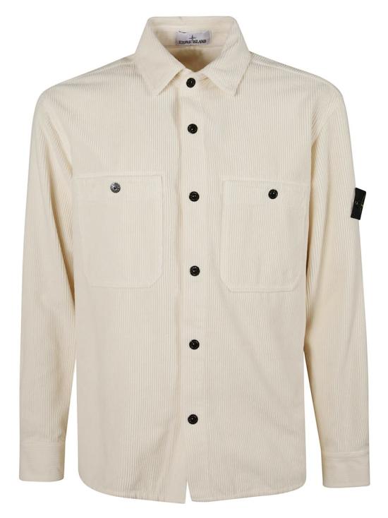 25FW 스톤 아일랜드 오가닉 코튼 코듀로이 오버셔츠 K2 S15 12000 12 S0212 WHITE