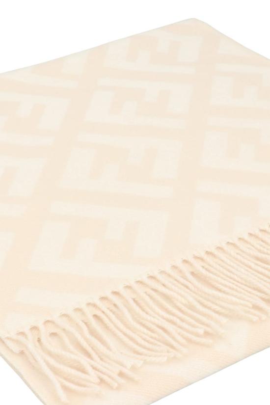 25FW 펜디 FF 캐시미어 스카프 FXT260A8RS F0NH8 WHITE - FENDI