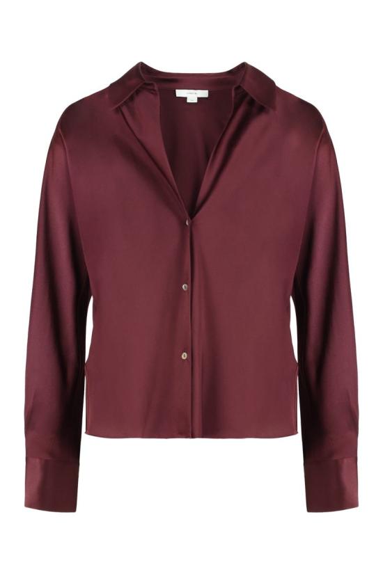 25FW 빈스 블라우스 V055413024 939BOR Red