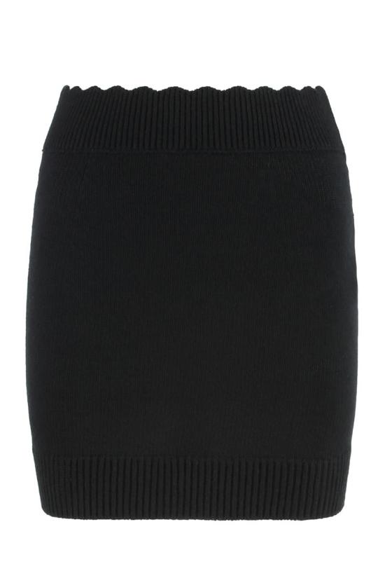 25FW 끌로에 울 & 캐시미어 니트 피티드 미니 스커트  CH25WMJ05570 001 Black