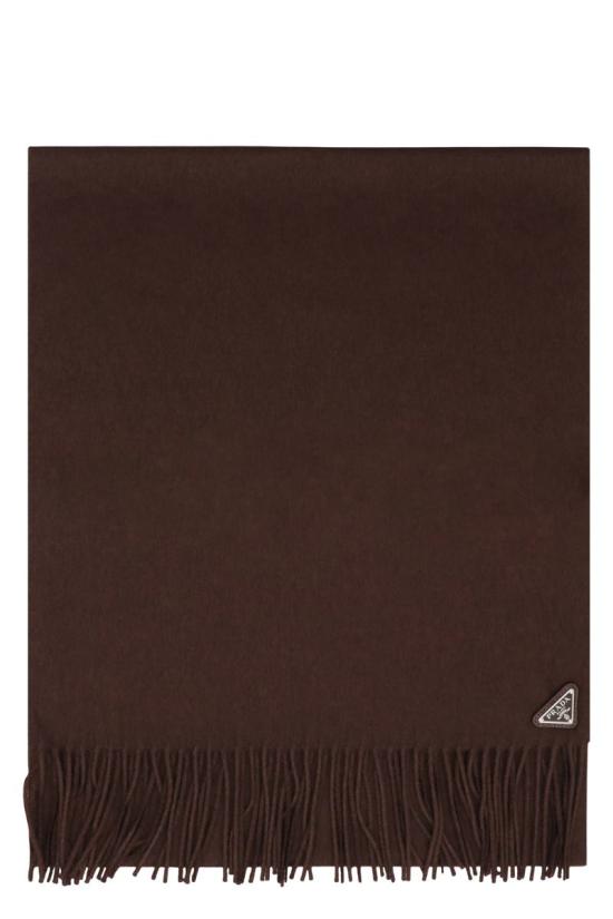 25FW 프라다 프라다 실크 앤 캐시미어 스카프 2FS0652COP F0038 BROWN