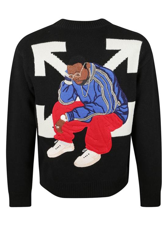 25FW 오프화이트 스웨터 OMHE20NF25KNI001 Black - OFF WHITE