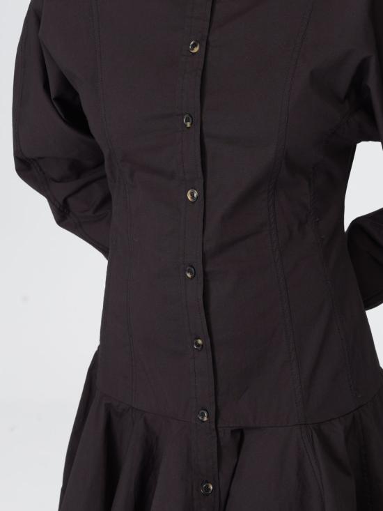 25FW 가니 미디 원피스 W1001099 BLACK DOM - GANNI