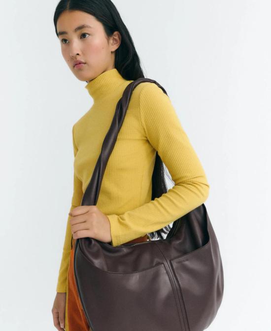  띵킹 뮤 블라우스 씽킹 무 헴프 모크넥 탑 옐로우 - THINKING MU