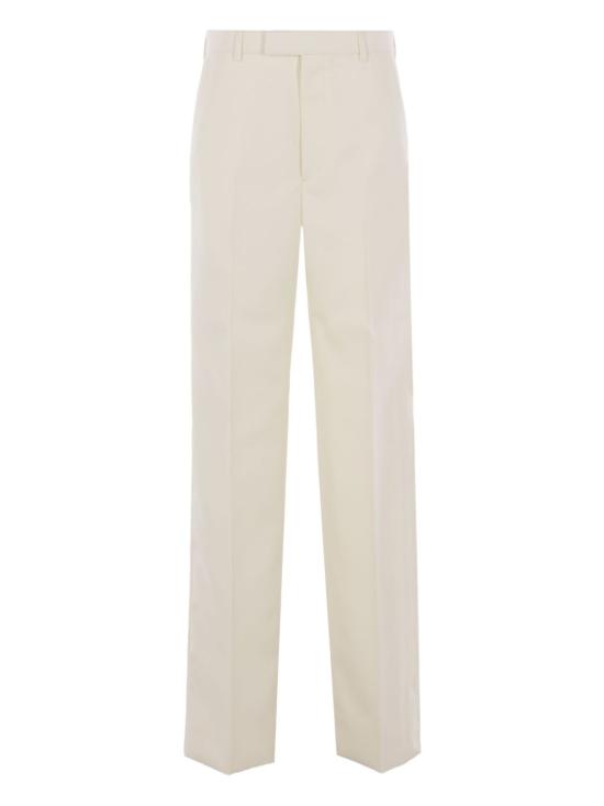 25FW 구찌 실크 트윌 팬츠 850090 Z7AYA9001 White milk