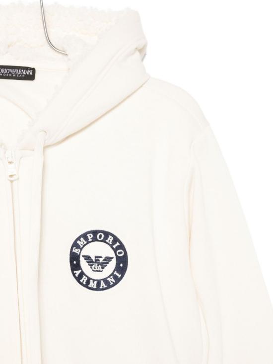 25FW 엠포리오 아르마니 트레이닝 상의 EW001935 AF15363U1054 Ivory - EMPORIO ARMANI