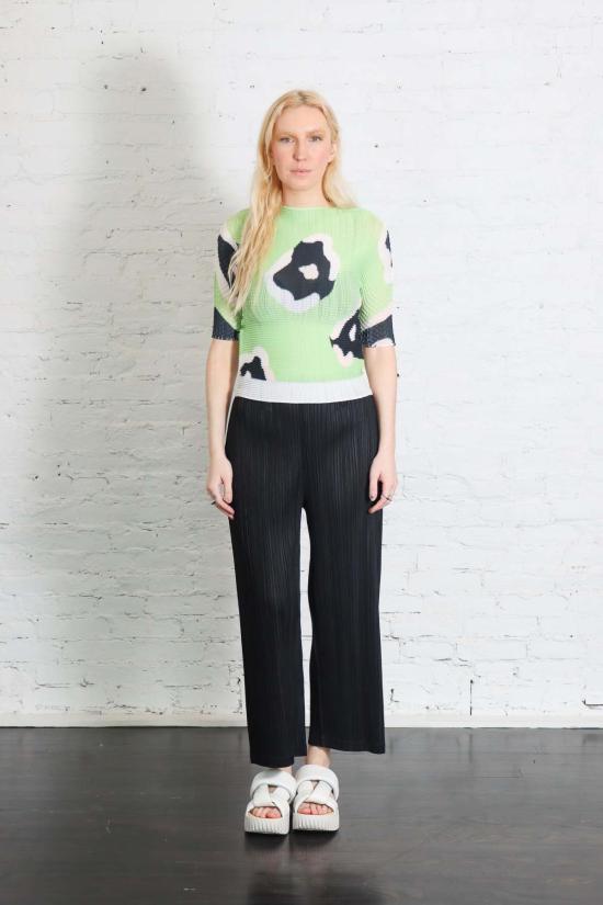  플리츠플리즈 크롭 팬츠 이세이 미야케 플리츠 플리즈 두꺼운 바닥 2개 팬츠