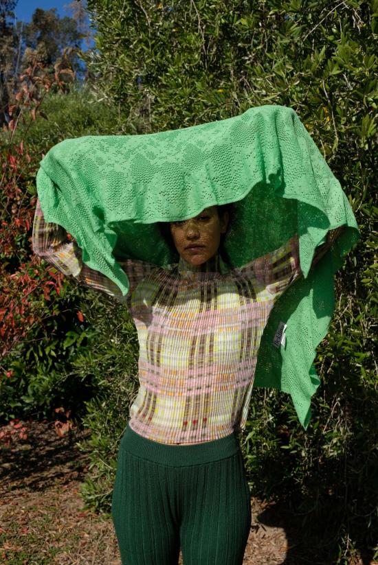  베클리나 머플러/스카프 메리노 니트 레이스 스카프