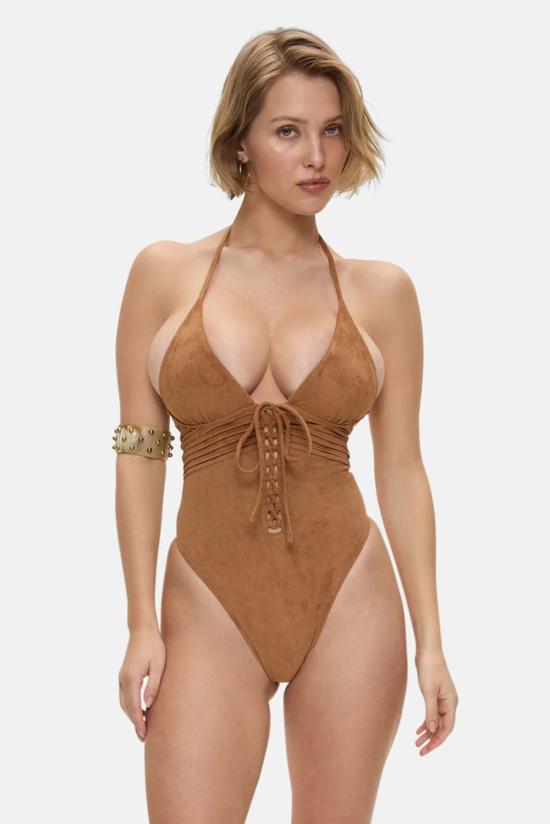  프랭키 비키니 원피스 수영복 프랭키스 비키니 배럴 스웨이드 원피스 - FRANKIES BIKINIS