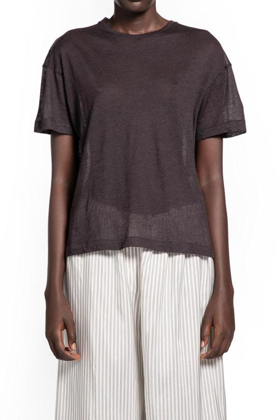 25FW 더로우 반팔 티셔츠 8309K52 DBR BROWN