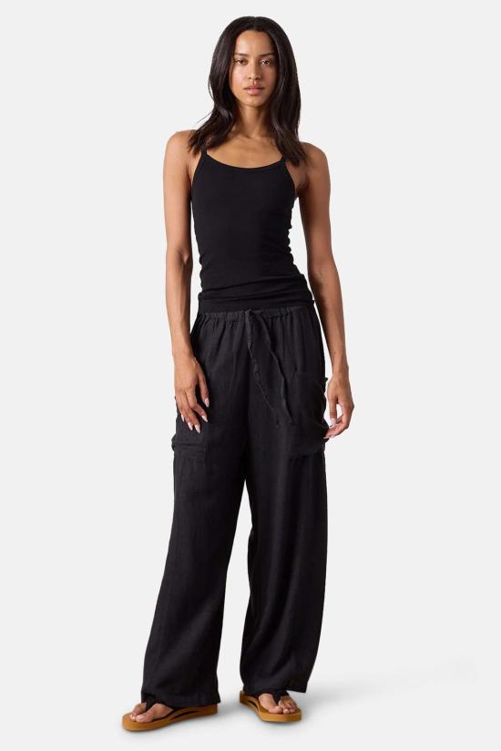  NSF 스트레이트 팬츠 시드니 와이드 레그 리넨 비스코스 팬츠 - OTHER BRANDS