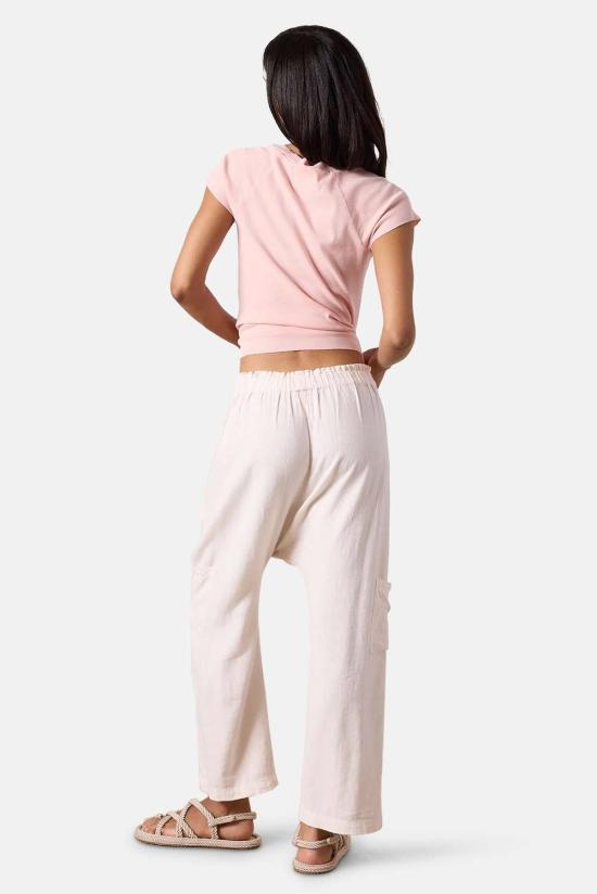  NSF 크롭 팬츠 셰일리 페이퍼백 허리 리넨 비스코스 팬츠 - OTHER BRANDS