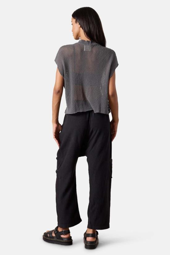  NSF 크롭 팬츠 셰일리 페이퍼백 허리 리넨 비스코스 팬츠 - OTHER BRANDS