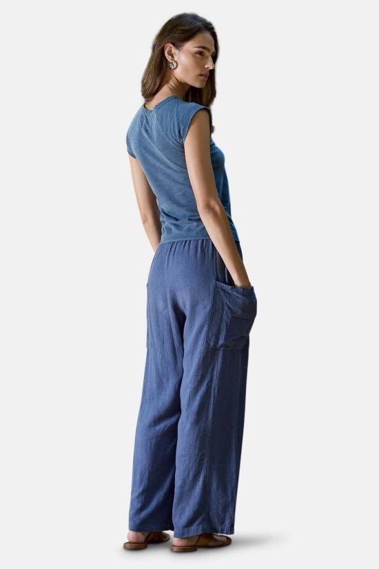  NSF 스트레이트 팬츠 시드니 와이드 레그 리넨 비스코스 팬츠 - OTHER BRANDS