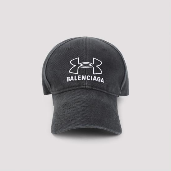  발렌시아가 볼캡 807145410B2 1160 WASH BLACK WHITE - BALENCIAGA