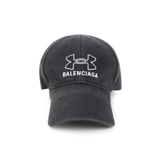  발렌시아가 볼캡 807145410B2 1160 WASH BLACK WHITE - BALENCIAGA
