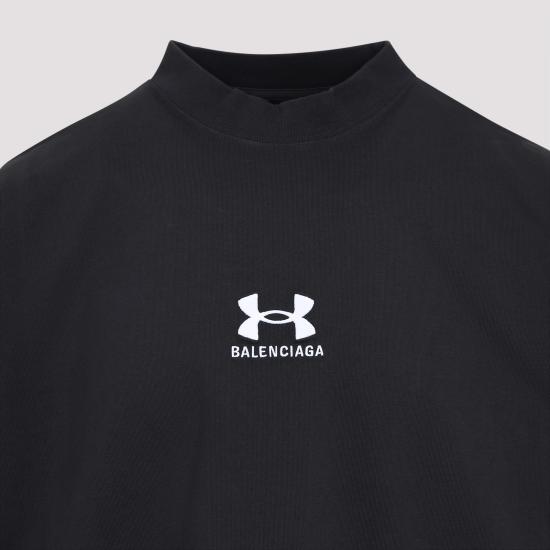 25SS 발렌시아가 x 언더아머 오버사이즈 핏 티셔츠 787349TRVB7 9034 WASHEDBLACKWHITE - BALENCIAGA