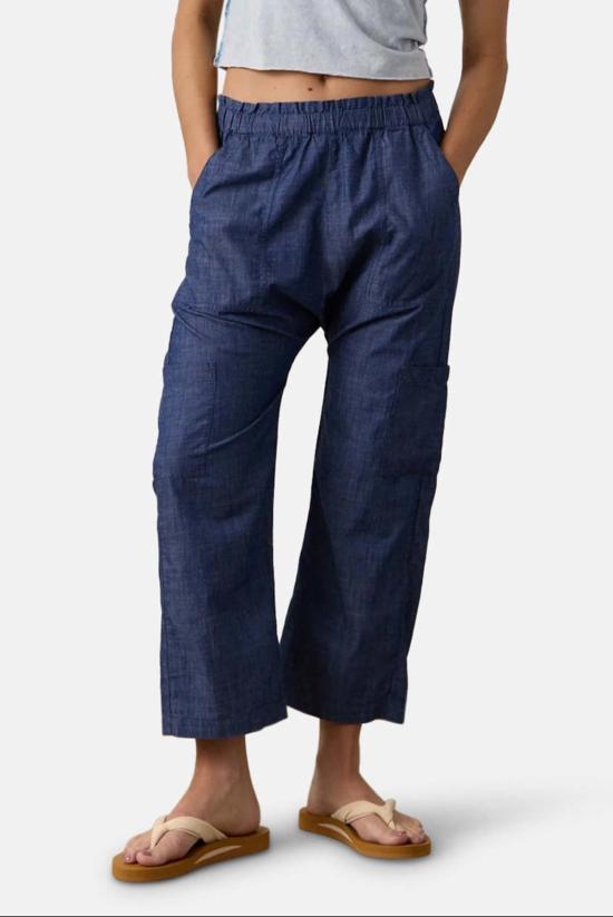  엔 에스 에프 크롭 팬츠 NSF 셰일리 페이퍼백 허리 바지