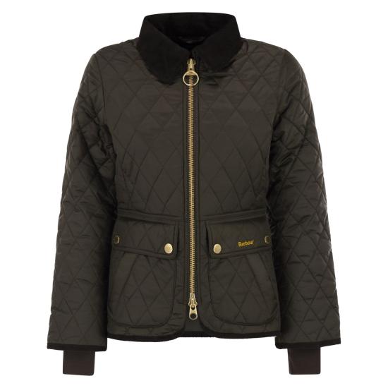 26SS 바버 비드넬 피티드 퀼티드 재킷 LQU1765 OLIVE