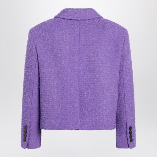 25FW 구찌 울 코튼 부클 자켓 851582Z7AWX R GUC 5007 PURPLE - GUCCI