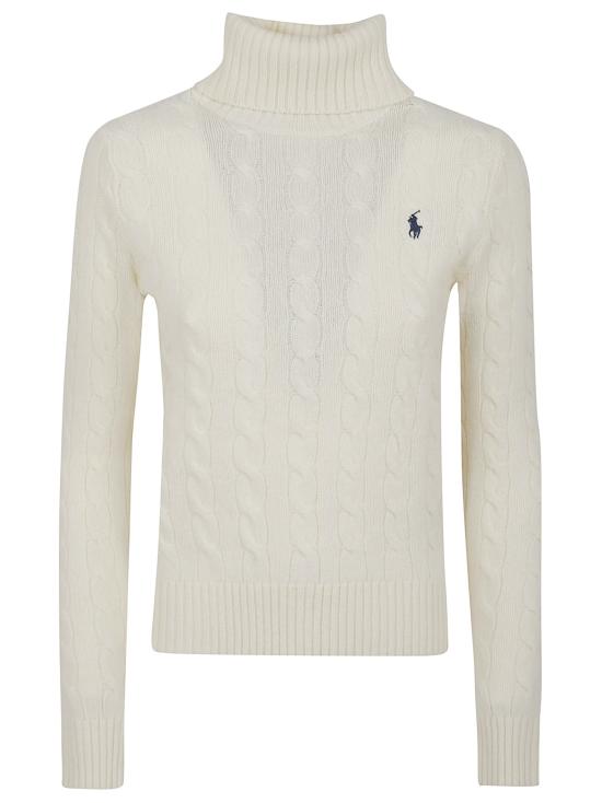 25FW 폴로 랄프로렌 울 캐시미어 케이블 니트 터틀넥 211888686 012 100 WHITE - POLO RALPH LAUREN