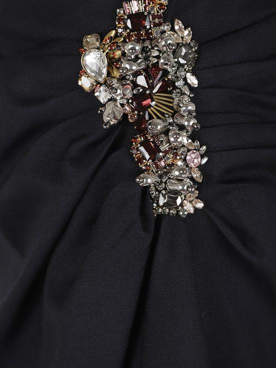 25FW 드리스 반 노튼 미디 스커트 010880 2193 509 NAVY - DRIES VAN NOTEN