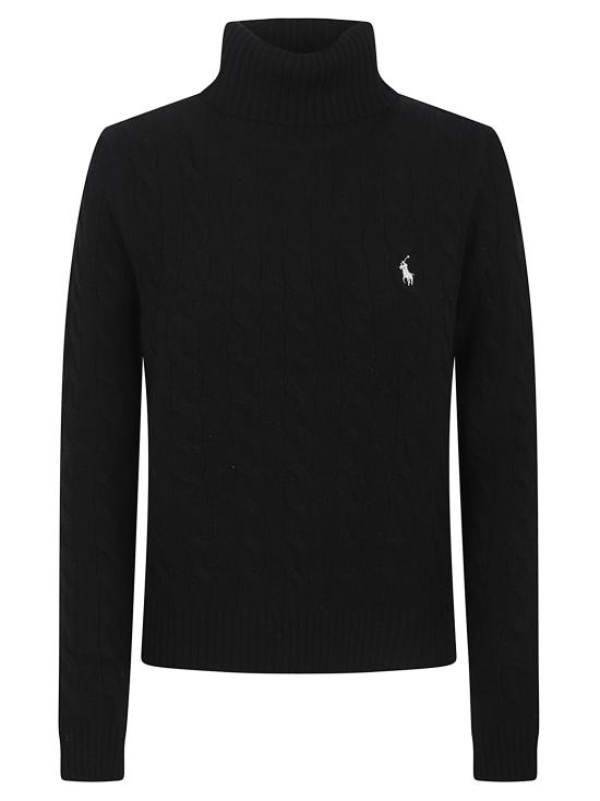 25FW 폴로 랄프로렌 울 캐시미어 케이블 니트 터틀넥 211888686 001 001 BLACK - POLO RALPH LAUREN