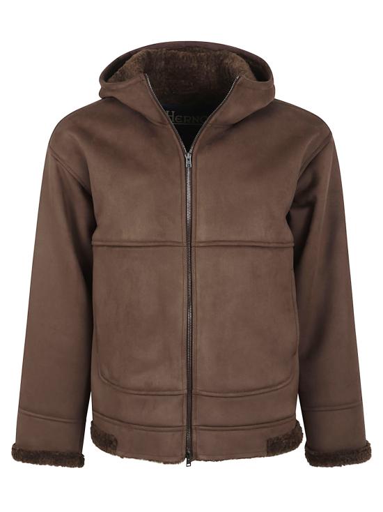 25FW 에르노 후드 집업 자켓 GI000529U 12754 8010 MARRONE