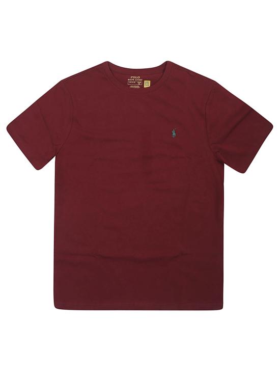 25FW [키즈] 랄프 로렌 티셔츠 323832904 200 601 DARK RED